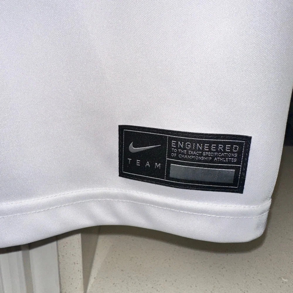 Rhinestone Bedazzled LSU football Nike white jersey